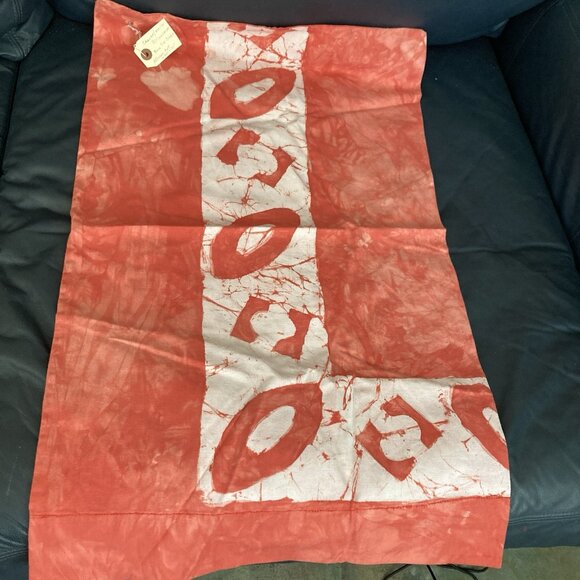 Vintage African Tie Dye Standard Pillowcase Handmade Tribal Fabric Art - Picture 11 of 11